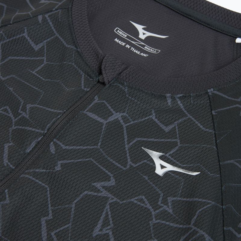 Maglietta da corsa Mizuno Graphic Trail Tee uomo nero 3