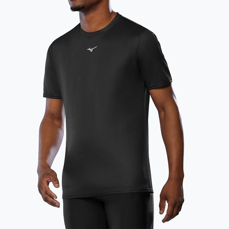 Maglietta da corsa da uomo Mizuno Core Graphic Tee nera oni