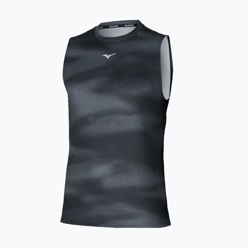 Maglietta da running Mizuno Core Graphic senza maniche da uomo, nero