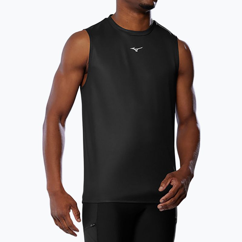 Uomo Mizuno Core Graphic Maglietta da running senza maniche nera oni