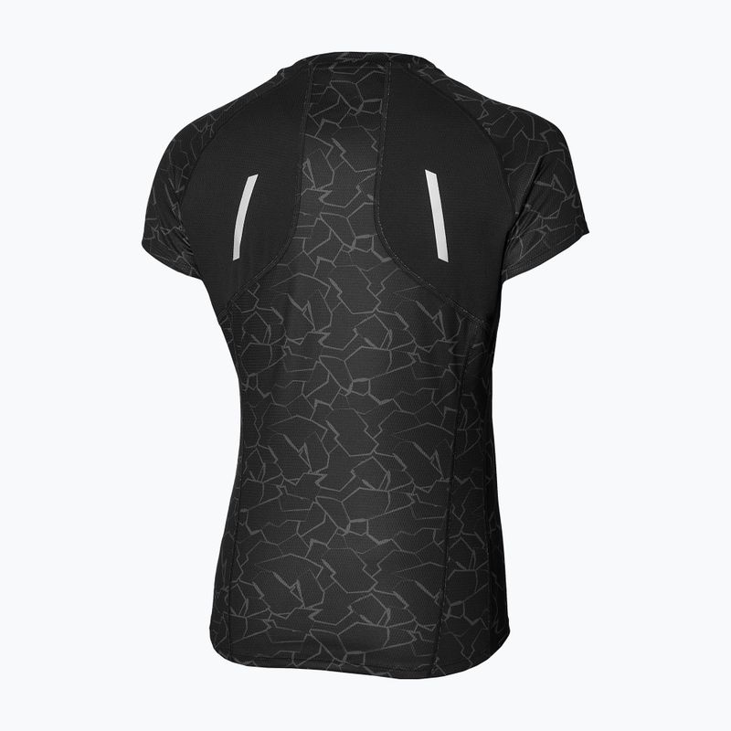 Maglietta da corsa da donna Mizuno Graphic Trail Tee nero 2