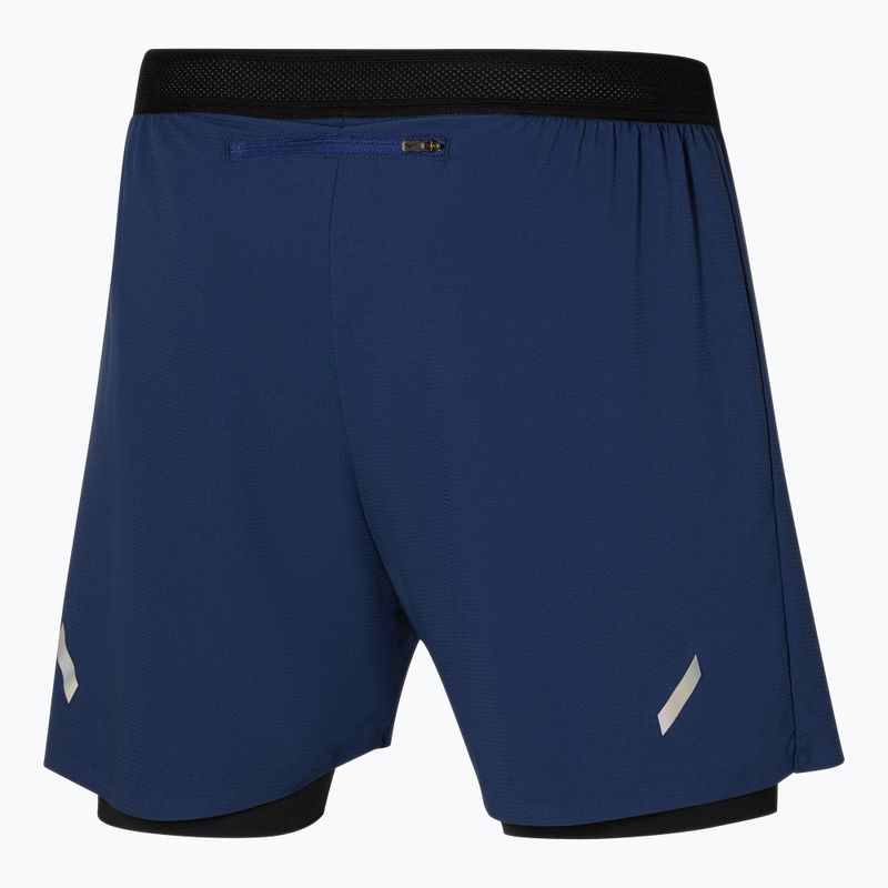 Pantaloncini da corsa uomo Mizuno Tech Light 5.5" 2IN1 estate blue 2