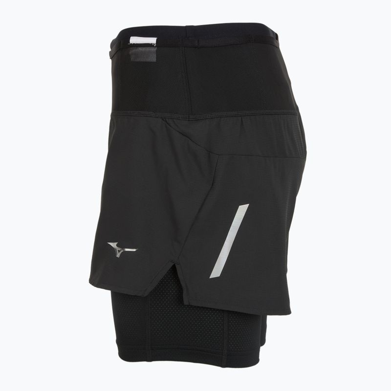 Pantaloncini da corsa Mizuno Trail ER 2IN1 da uomo, nero 3