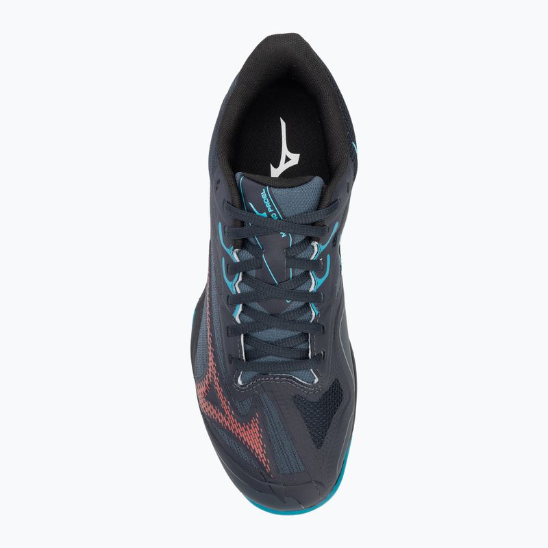 Uomo Mizuno Wave Exceed Light 2 Padel salute / ibisco / blu smalto padel scarpe 5