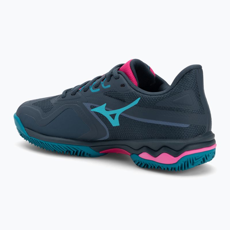 Scarpe da padel donna Mizuno Wave Exceed Light 2 Padel mezzanotte marina/fucsia viola/blu smalto 3
