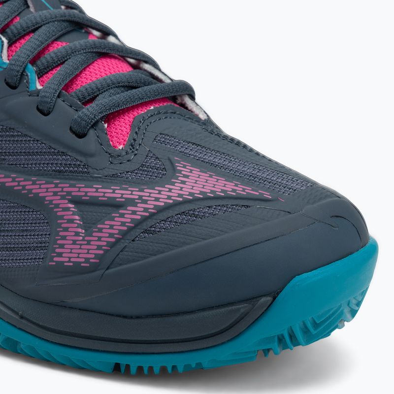 Scarpe da padel donna Mizuno Wave Exceed Light 2 Padel mezzanotte marina/fucsia viola/blu smalto 7