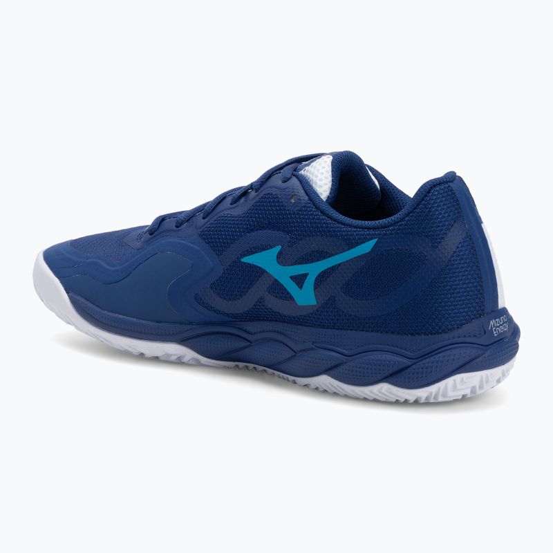 Scarpe da tennis da uomo Mizuno Wave Enforce Court CC blu bellwether/bianco/blu fjord 3