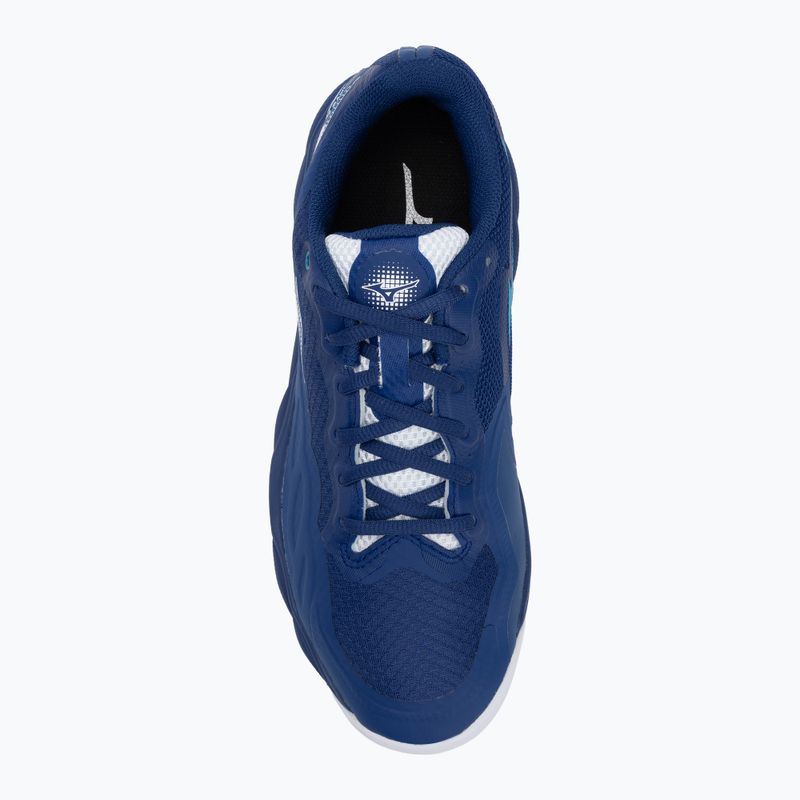 Scarpe da tennis da uomo Mizuno Wave Enforce Court CC blu bellwether/bianco/blu fjord 5