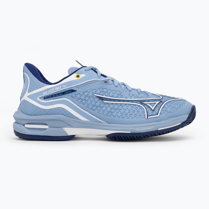 Scarpe da tennis da donna Mizuno Wave Exceed Tour 6 CC bel air blue/ bellwether blue/ white 2
