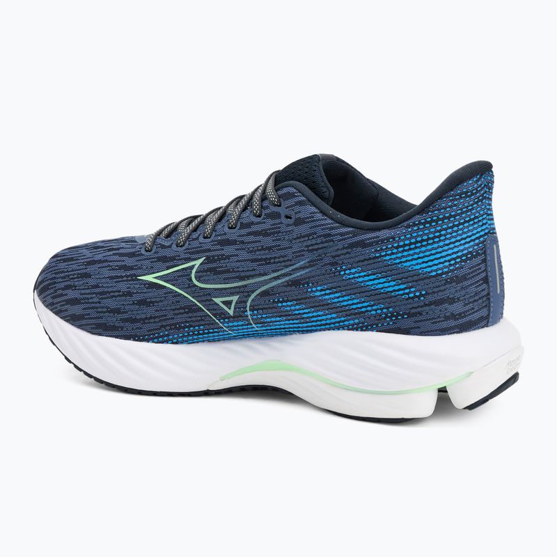 Scarpe da corsa da uomo Mizuno Wave Rider 28 vintage indigo/neo mint/blu di frontiera 3