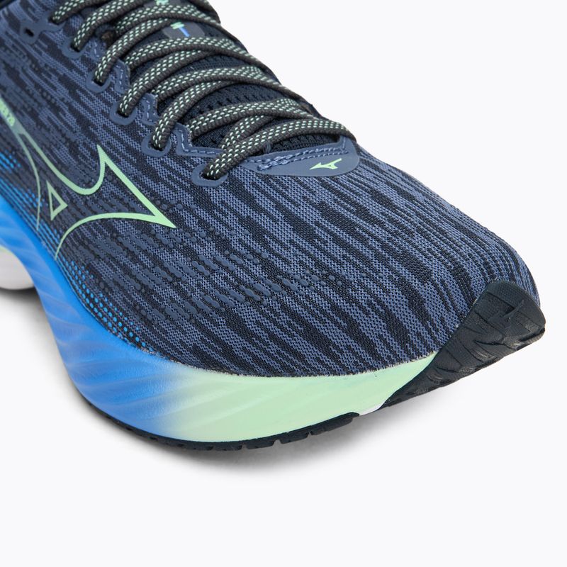 Scarpe da corsa da uomo Mizuno Wave Rider 28 vintage indigo/neo mint/blu di frontiera 7