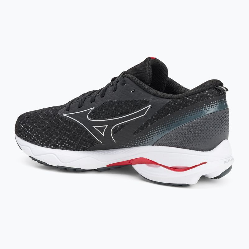 Scarpe da corsa da uomo Mizuno Wave Prodigy 6 nero/argento galassia/rosso ad alto rischio 3