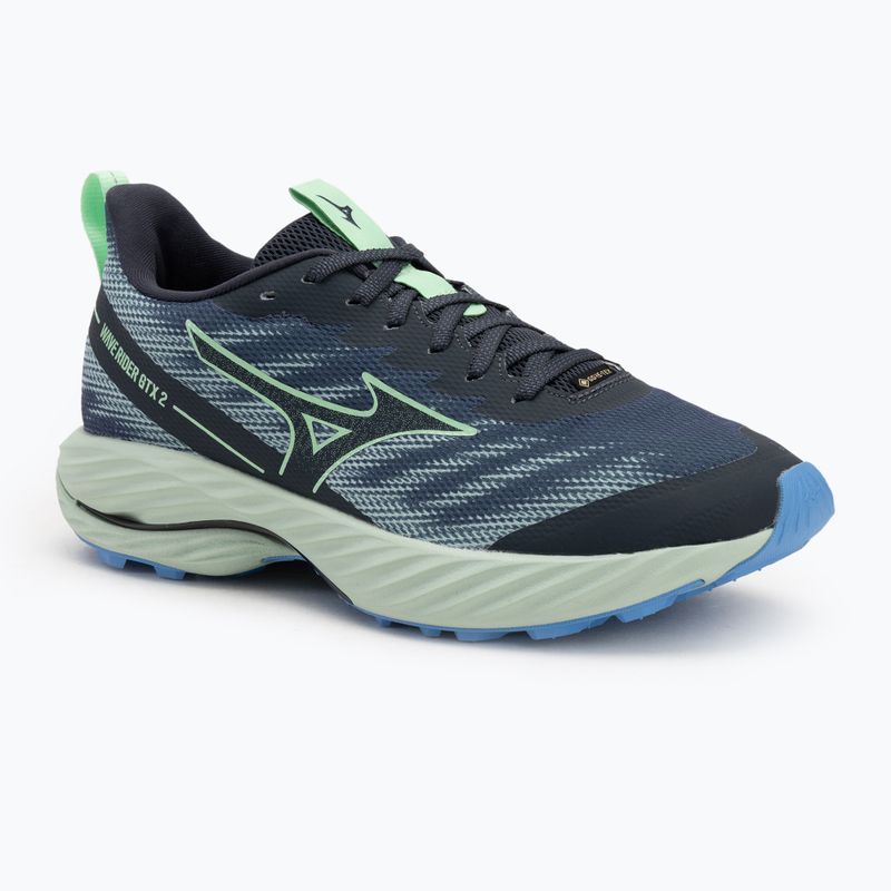 Scarpe da corsa da uomo Mizuno Wave Rider GTX 2 vintage indigo / neo mint / front blue