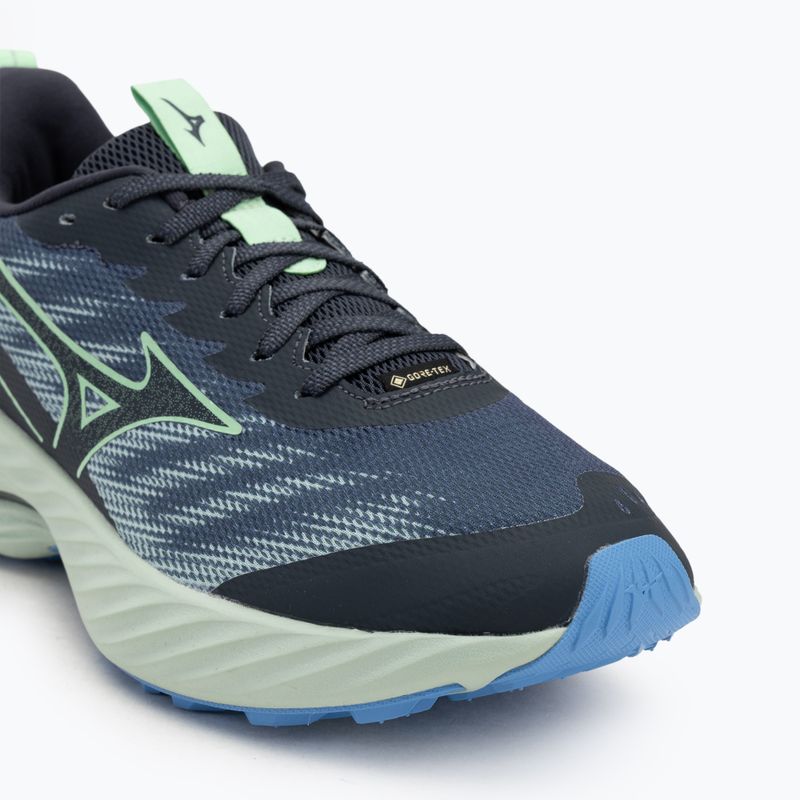 Scarpe da corsa da uomo Mizuno Wave Rider GTX 2 vintage indigo / neo mint / front blue 7
