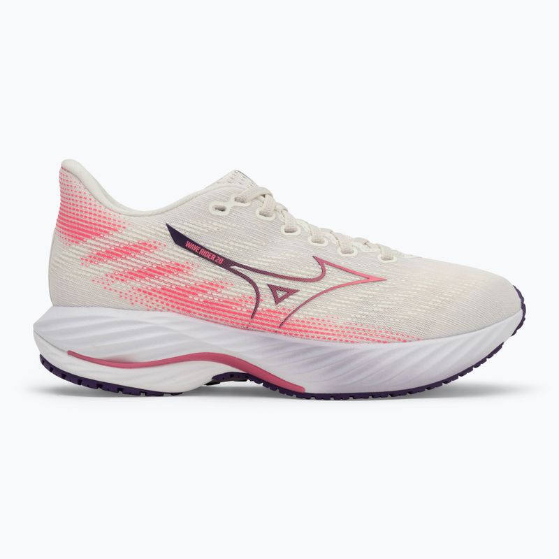Scarpe da corsa da donna Mizuno Wave Rider 28 bianco neve/rosa camelia/vintage indigo 2