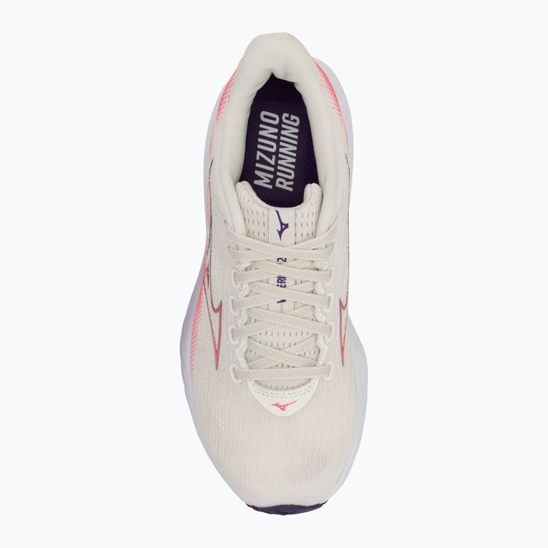 Scarpe da corsa da donna Mizuno Wave Rider 28 bianco neve/rosa camelia/vintage indigo 5