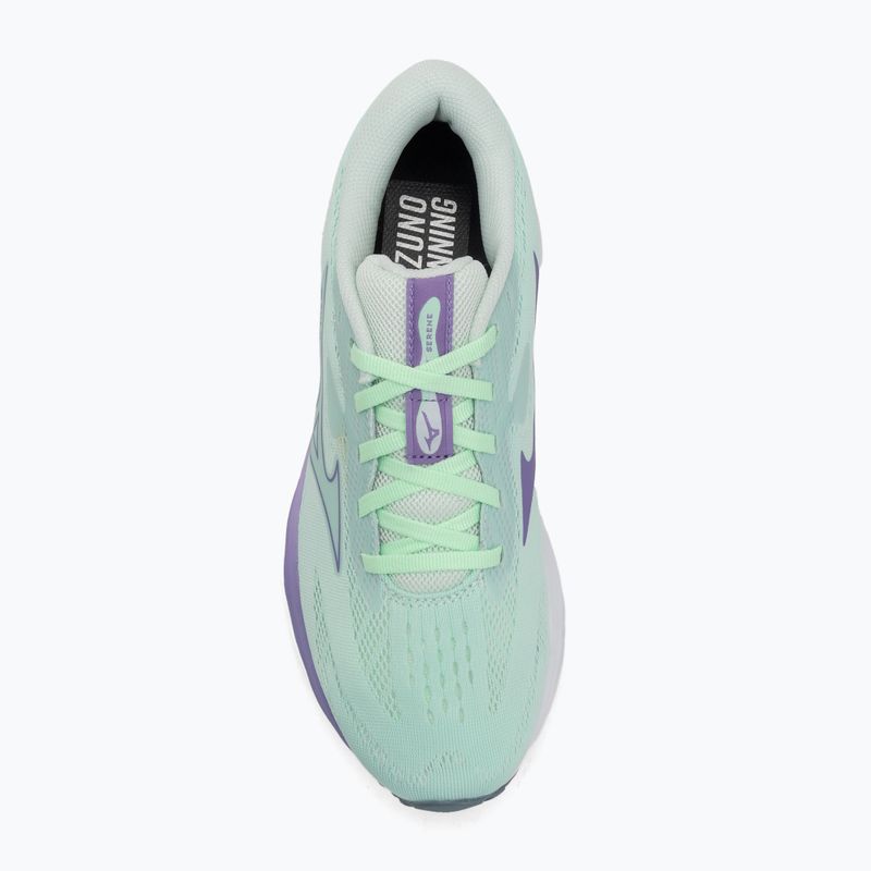 Scarpe da corsa da donna Mizuno Wave Serene neo mint/paisley purple/citadel 5