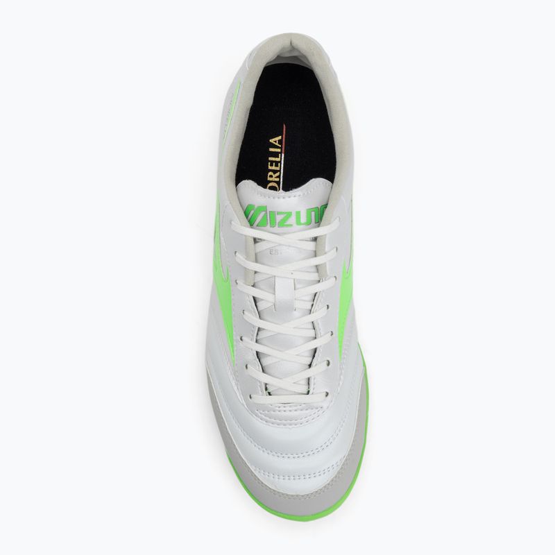 Scarpe da calcio Mizuno Morelia Sala Pro TF uomo bianco/verde neon/argento galassia 5