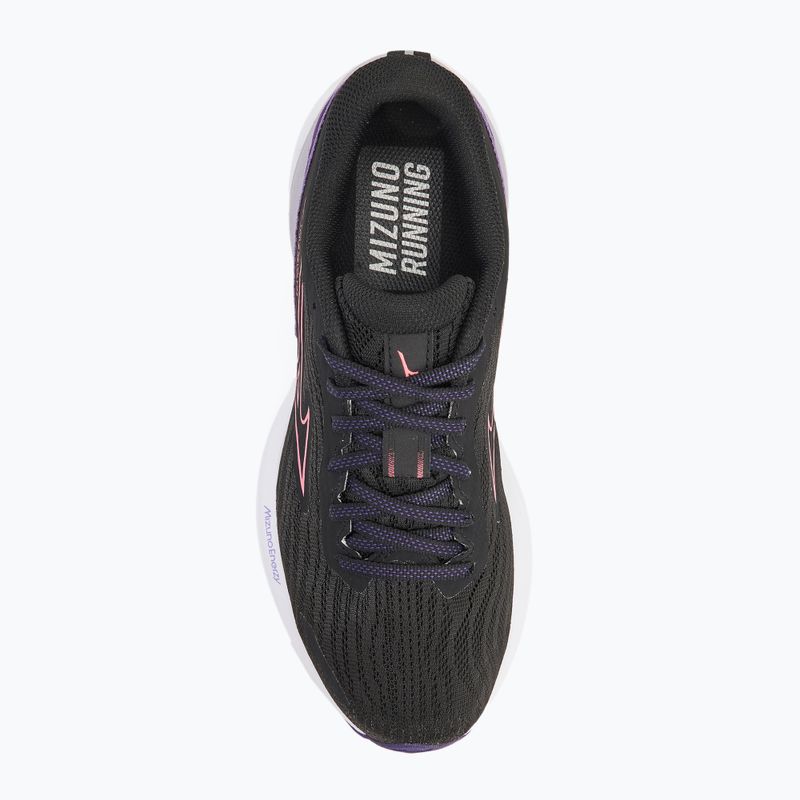 Scarpe da corsa da donna Mizuno Wave Revolt 3 nero/camelia rose/viola indaco 5