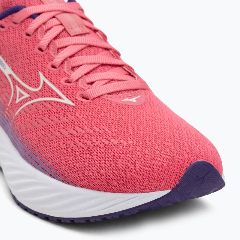 Scarpe da corsa per bambini Mizuno Enerzy Rider Jr camelliarose/ snowwhite/violiet 7