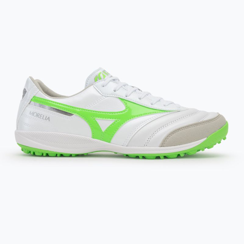 Scarpe da calcio Mizuno Morelia Sala Elite TF da uomo bianco/verde neon/argento galassia 2