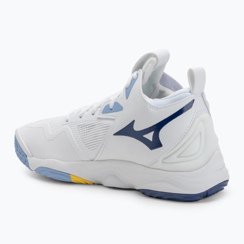 Scarpe da pallavolo Mizuno Wave Momentum 3 Mid bianche/blu bellwether/blu belair 3