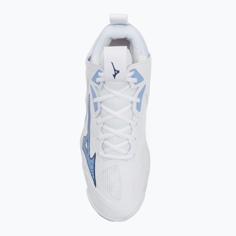 Scarpe da pallavolo Mizuno Wave Momentum 3 Mid bianche/blu bellwether/blu belair 5