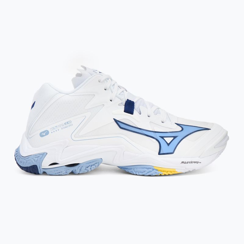 Mizuno Wave Lightning Z8 Mid scarpe da pallavolo bianco/blu/bel air blue 2