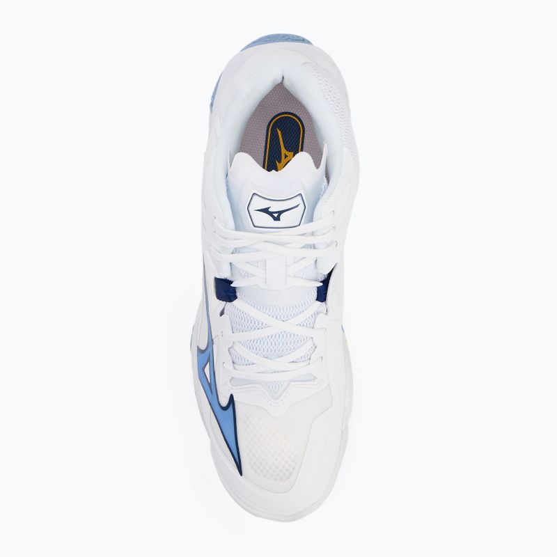 Mizuno Wave Lightning Z8 Mid scarpe da pallavolo bianco/blu/bel air blue 5