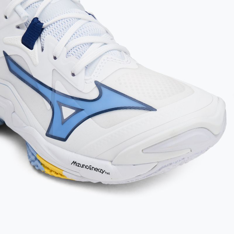 Mizuno Wave Lightning Z8 Mid scarpe da pallavolo bianco/blu/bel air blue 7