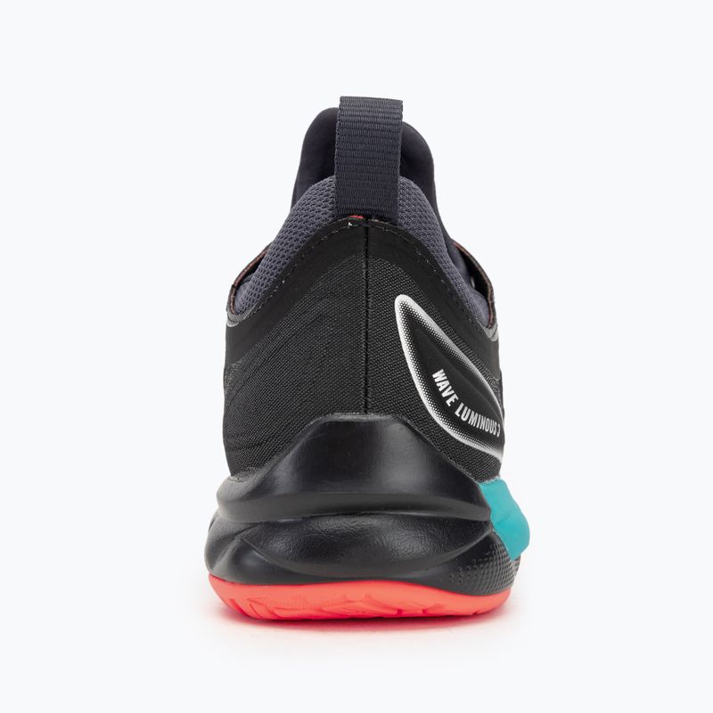 Scarpe da pallavolo Mizuno Wave Luminous 3 nero/fiamma di neon/blu pavone 6