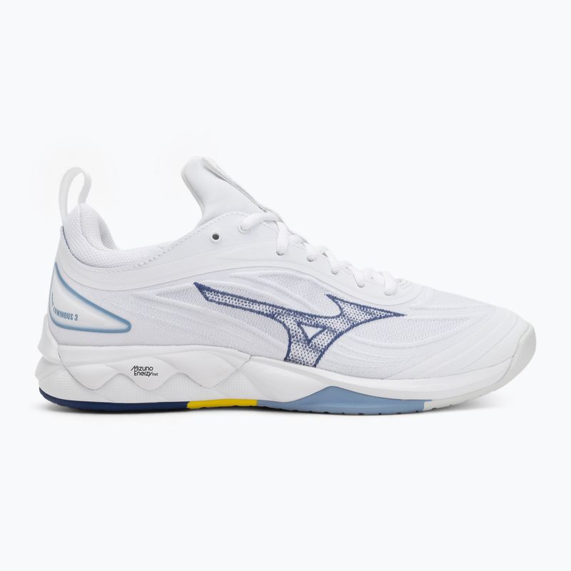 Scarpe da pallavolo Mizuno Wave Luminous 3 bianche/blu bellwether/belairblu 2
