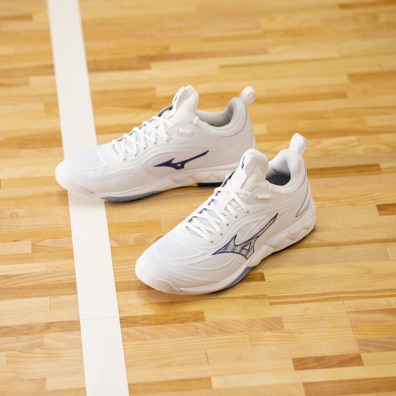 Scarpe da pallavolo Mizuno Wave Luminous 3 bianche/blu bellwether/belairblu 13