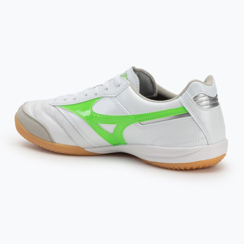 Mizuno Morelia Sala Elite IN scarpe da calcio da uomo bianco/verde neon/argento galassia 3