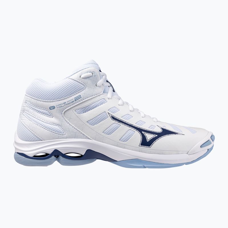 Mizuno Wave Voltage 2 Mid scarpe da pallavolo bianco/bellwether blue/bell air blue 8