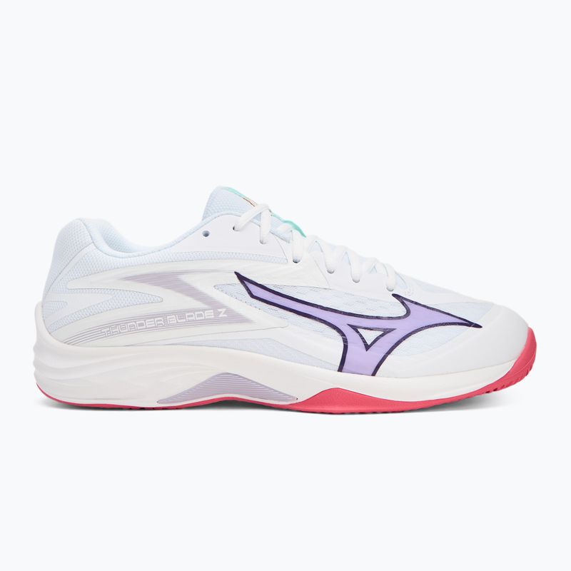Scarpa da pallavolo Mizuno Thunder Blade Z bianco/viola indaco/rosa camelia 2