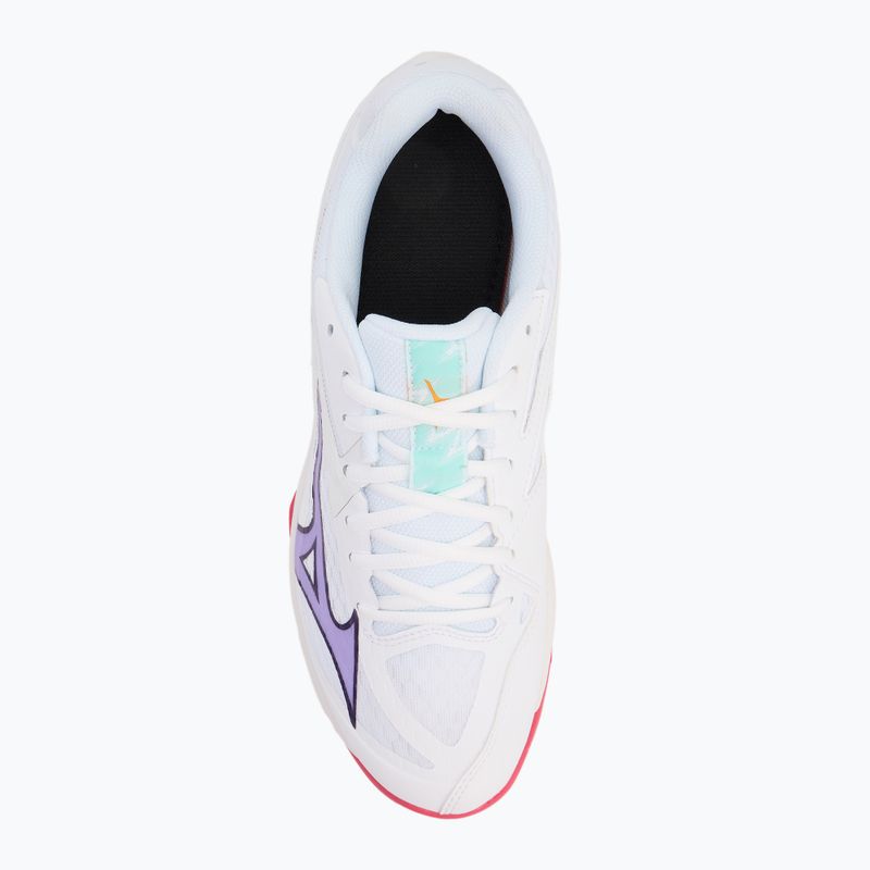 Scarpa da pallavolo Mizuno Thunder Blade Z bianco/viola indaco/rosa camelia 5