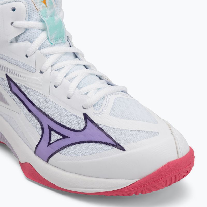 Scarpe da pallavolo da donna Mizuno Thunder Blade Z Mid bianco/viola indaco/camellaros 7