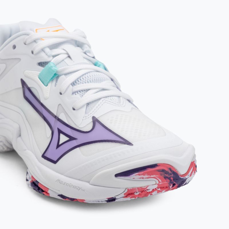 Scarpe da pallavolo donna Mizuno Wave Lightning Z8 bianche/viola indaco/camelliaros 7