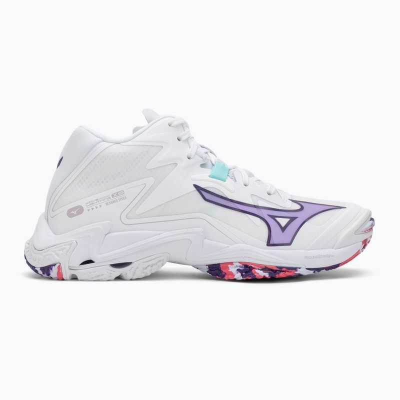 Scarpe da pallavolo donna Mizuno Wave Lightning Z8 Mid bianche/viola indaco/camelliaros 2