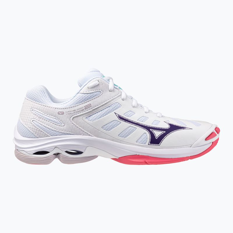 Scarpe da pallavolo Mizuno Wave Voltage 2 bianco/viola indaco/rosa camelia 8