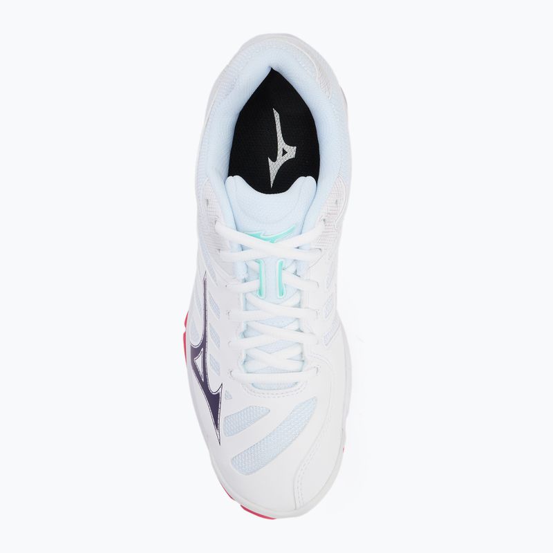 Scarpe da pallavolo Mizuno Wave Voltage 2 bianco/viola indaco/rosa camelia 5