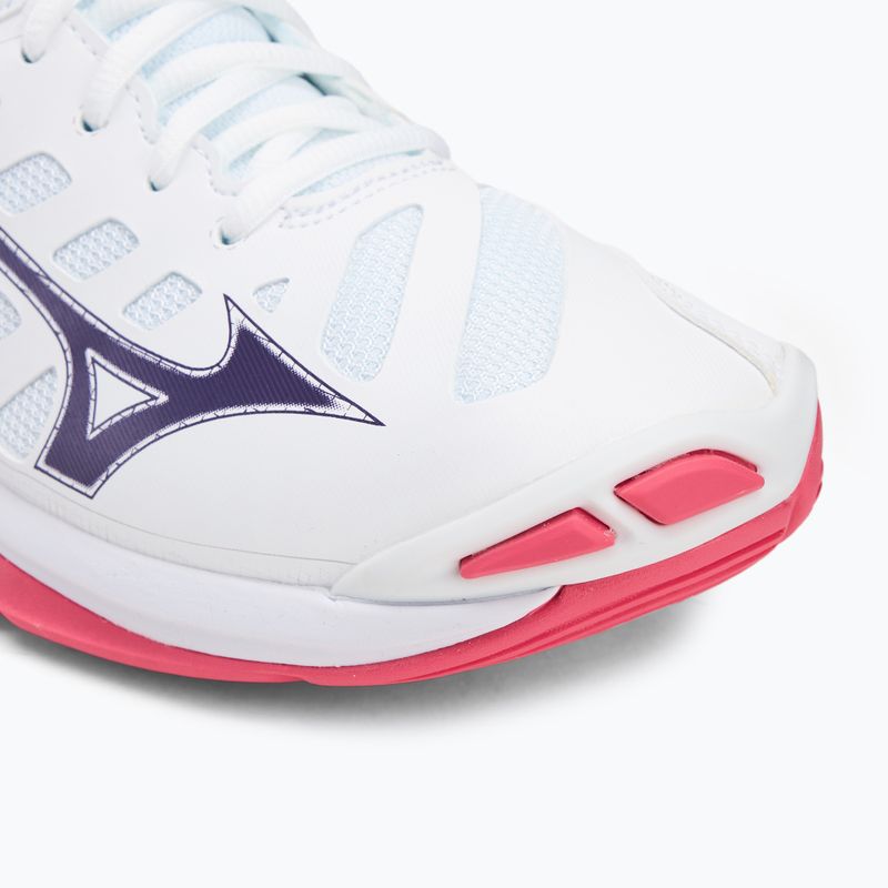 Scarpe da pallavolo Mizuno Wave Voltage 2 bianco/viola indaco/rosa camelia 7
