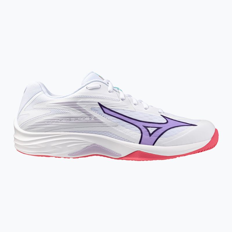 Scarpe da pallavolo per bambini Mizuno Lightning Star Z7 bianco/violetto indaco/rosa camelia 8