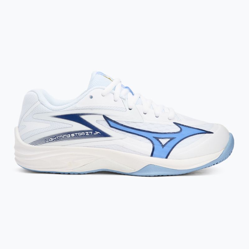 Scarpe da pallavolo per bambini Mizuno Lightning Star Z7 bianco/blu/bel air blue 2