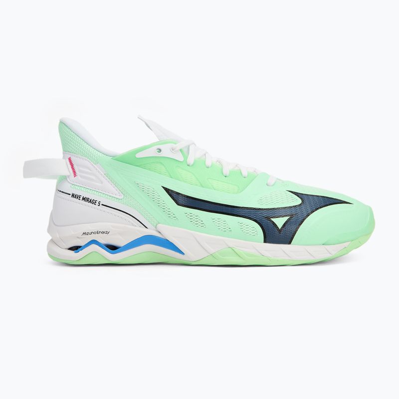 Mizuno Wave Mirage 5 neo scarpe menta/nero/blu di frontiera 2