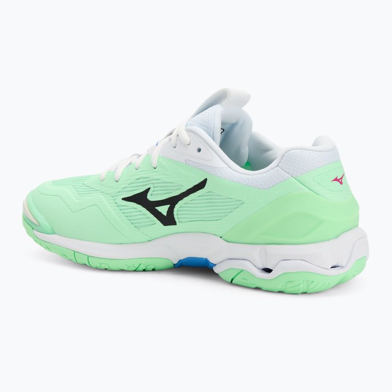 Mizuno Wave Stealth 6 scarpe neo menta/nero/blu di frontiera 3