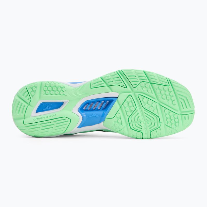 Mizuno Wave Stealth 6 scarpe neo menta/nero/blu di frontiera 4