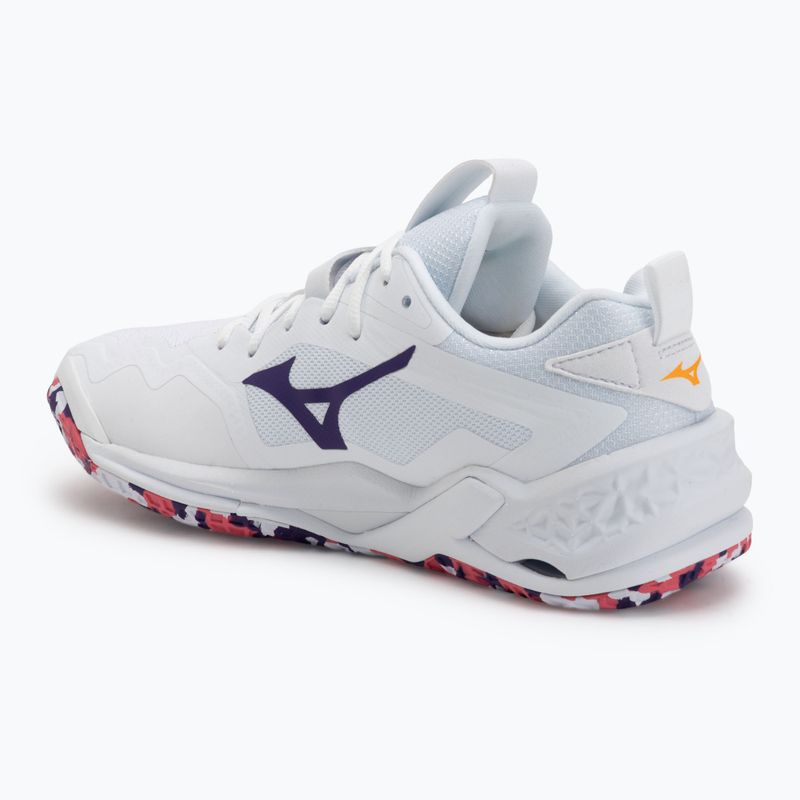 Scarpe da pallamano Mizuno Wav Stealth Neo 2 white/violet indigo/camellia rose 3