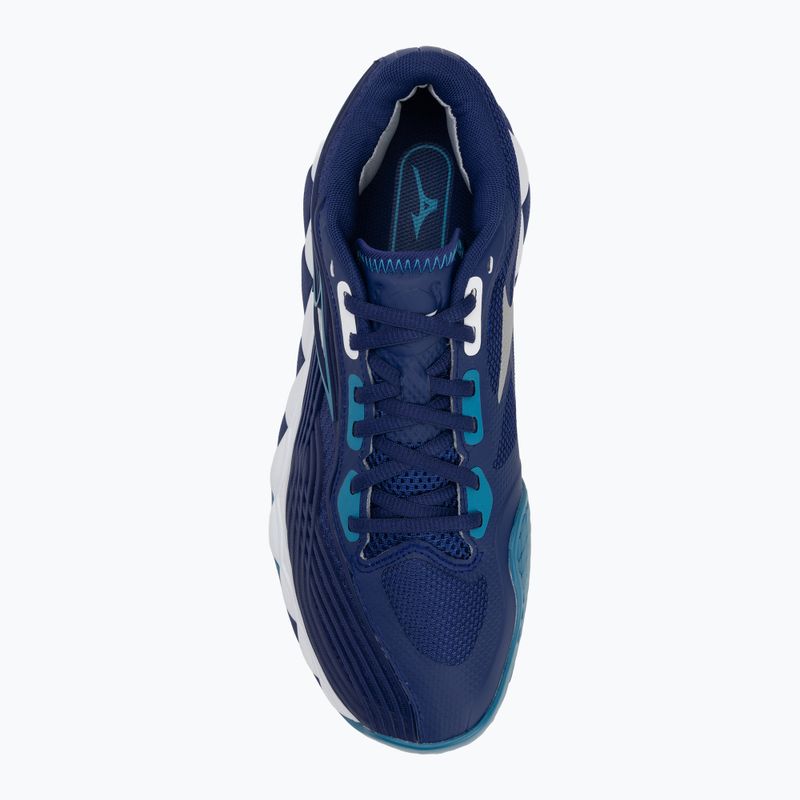 Scarpe da tennis da uomo Mizuno Wave Enforce Tour 2 CC blu bellwether/bianco/blu fjord 5